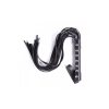 Флогер з шипами чорний DS Fetish Studded flogger black