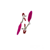 Затискачі на соски DS Fetish Nipple clamps feather L red