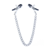 Затискачі на соски DS Fetish Nipple clamps iron L silver 64 g