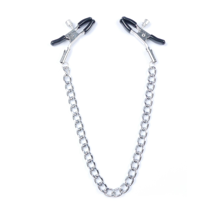 Затискачі на соски DS Fetish Nipple clamps iron L silver 64 g