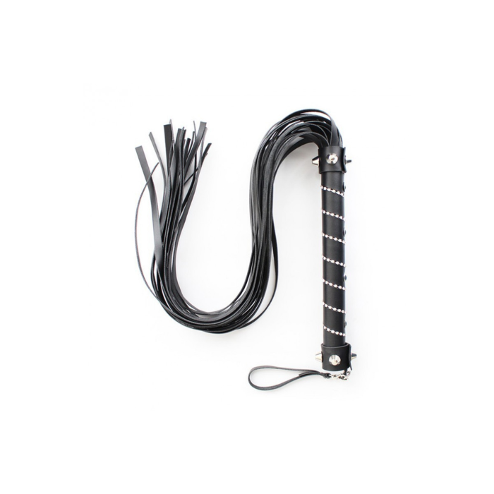 Флогер DS Fetish Bling flogger with glass diampnd black