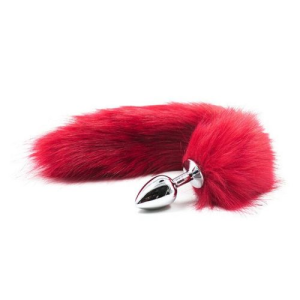 Анальна пробка S лисий хвіст DS Fetish Anal plug S faux fur fox tail