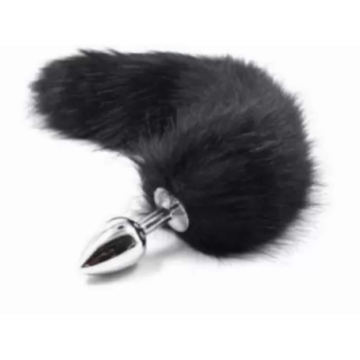 Анальна пробка S лисий хвіст DS Fetish Anal plug S faux fur fox tail