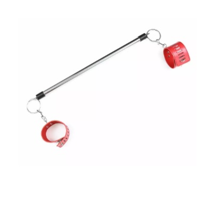 Розпорка DS Fetish Metal ankle spreader bar red