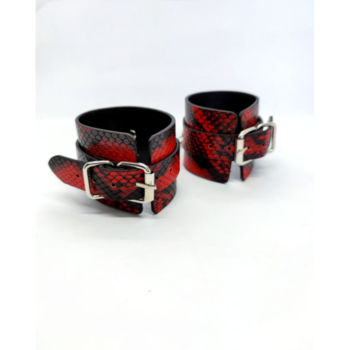 Система фіксації DS Fetish Ankle and hand cuff black/red