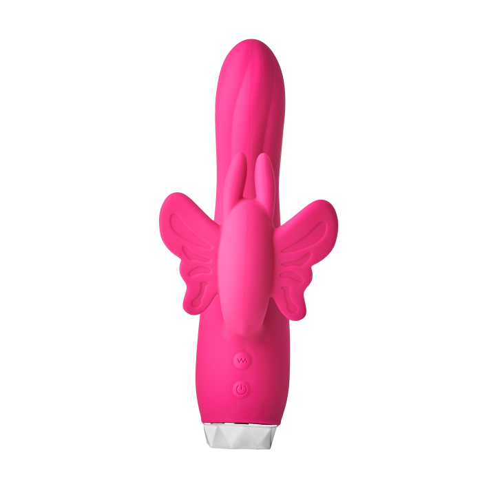Вібратор кролик у вигляді Метелики Dream Toys Flirts Butterfly, рожевий, 17 см х 3 см