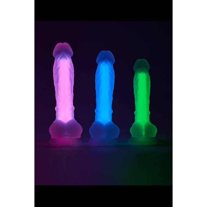 Фалоімітатор люмінесцентний на присосці Dream Toys RADIANT Glow In The Dark синій, М