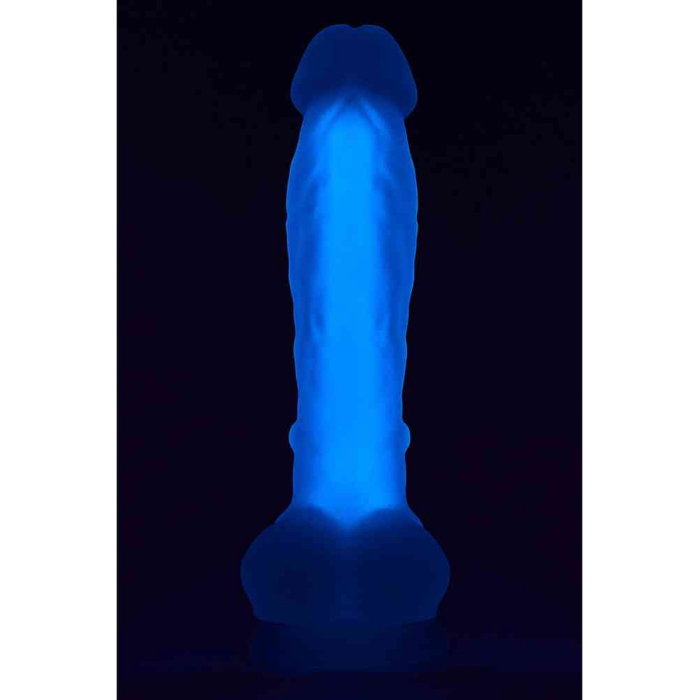 Фалоімітатор люмінесцентний на присосці Dream Toys RADIANT Glow In The Dark синій, М