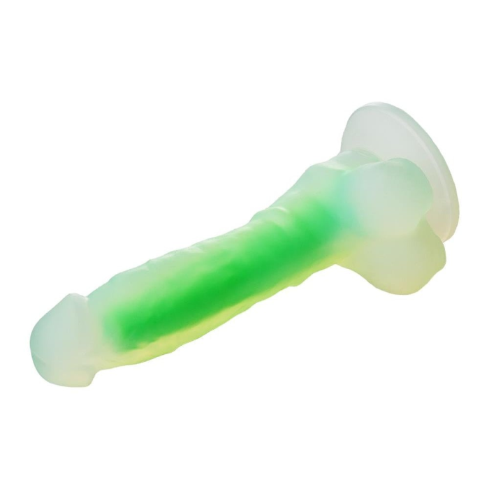 Фаллоімітатор люмінесцентний на присосці Dream Toys RADIANT Glow In The Dark зелений, S