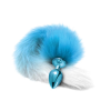 Анальна пробка з хвостом Global Novelties NIXIE METAL BUTT PLUG WITH OMBRE TAIL