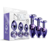 Набір анальних пробок Global Novelties NIXIE METAL BUTT PLUG TRAINER SET, PURPLE METALLIC