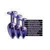 Набір анальних пробок Global Novelties NIXIE METAL BUTT PLUG TRAINER SET, PURPLE METALLIC