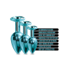 Набір анальних пробок Global Novelties NIXIE METAL BUTT PLUG TRAINER SET, BLUE METALLIC