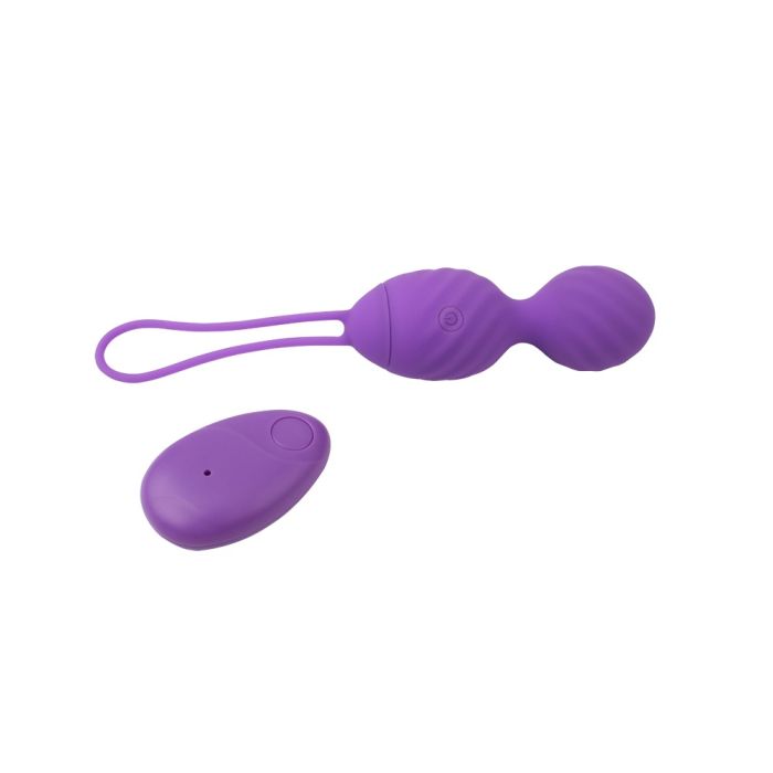 Віброяйце з пультом керування Chisa M-Mello Ridged Vibrating Bullet, фіолетовий
