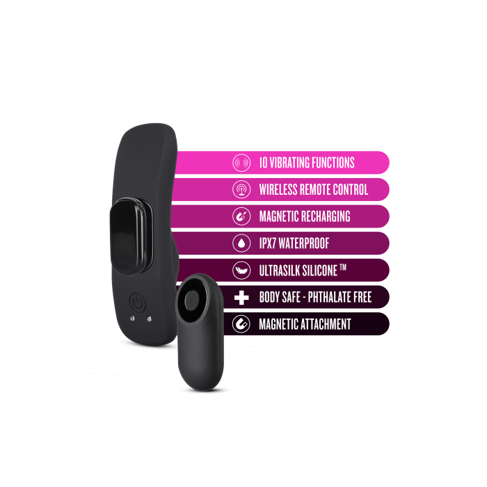 Потужний вібратор для трусиків з дистанційним керуванням TEMPTASIA REMOTE CONTROL PANTY VIBE BLACK