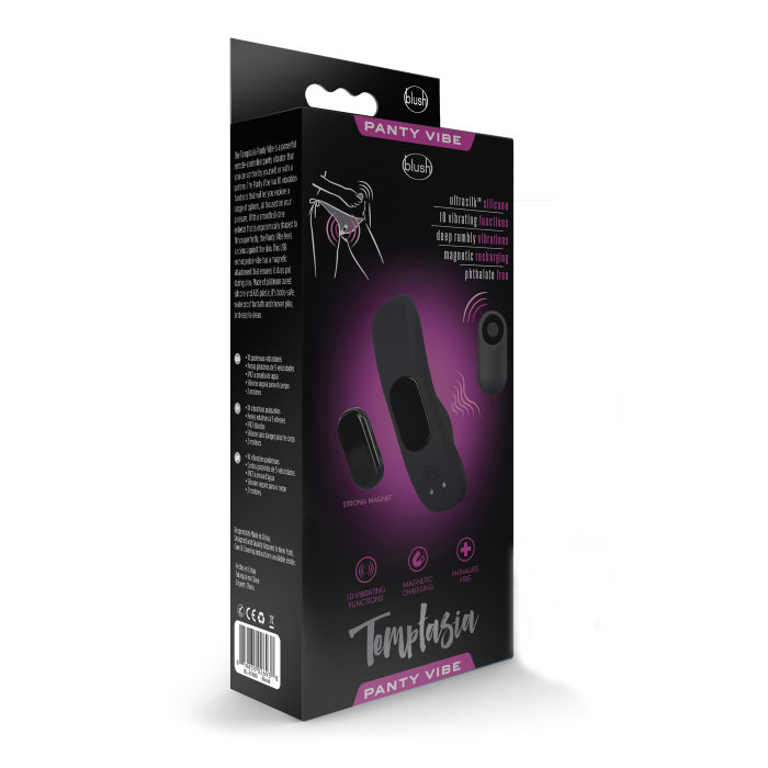 Потужний вібратор для трусиків з дистанційним керуванням TEMPTASIA REMOTE CONTROL PANTY VIBE BLACK