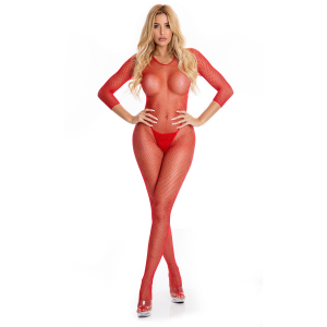 Комбінезон RISQUE CROTCHLESS BODYSTOCKING RED, S/M