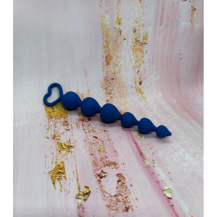 Анальний ланцюжок Loveshop Heart Blue