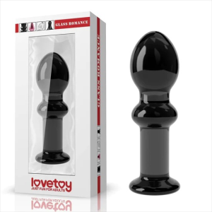 Скляна анальна пробка 4,5" Glass Romance Black