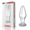 Скляний анальний затор 4,3" Lovetoy Glass Romance Clear