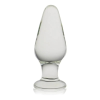Скляний анальний затор 4,3" Lovetoy Glass Romance Clear