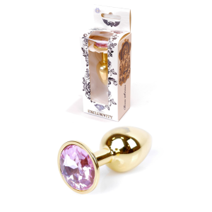 Анальна пробка з каменем Plug-Jewellery Gold PLUG-Rose S