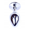 Анальна пробка з каменем Plug-Jewellery Silver PLUG-Pink розмір S