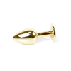 Анальна пробка з каменем Plug-Jewellery Gold PLUG- Red розмір S
