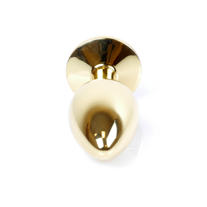 Анальна пробка з каменем Plug-Jewellery Gold PLUG- Red розмір S