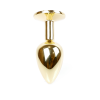 Анальна пробка з каменем Plug-Jewellery Gold PLUG- Red розмір S