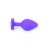 Анальная пробка с камнем Plug-Jewellery Purple Silicon PLUG Medium- Red Diamond размер М