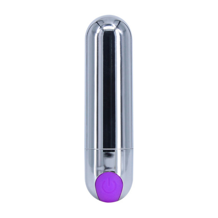 Виброкуля Strong Bullet Vibrator Silver/Purple USB 10 режимов вибрации