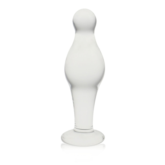 Скляний Анальний затор 4,5" Glass Romance Clear