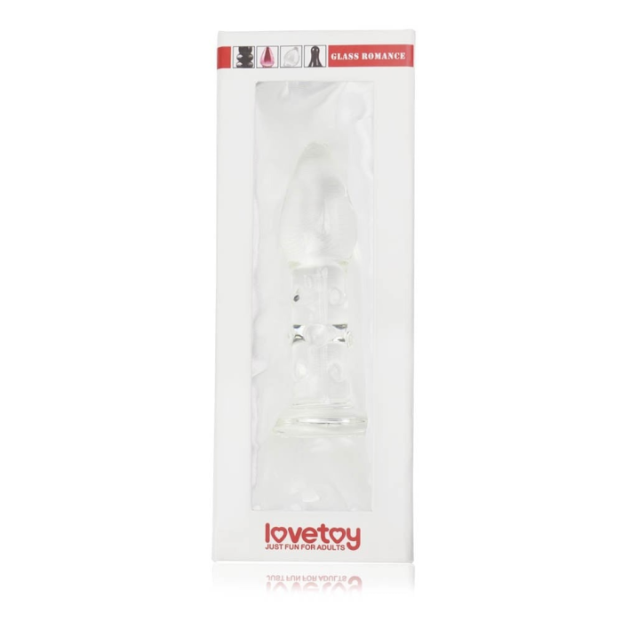 Скляний Анальний затор 5,5" Glass Romance Clear