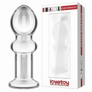 Скляний Анальний затор 4,5" Glass Romance Clear