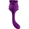 Подвійний вібратор з вакуумною стимуляцією Stymulator- ROSE S-E05 purple