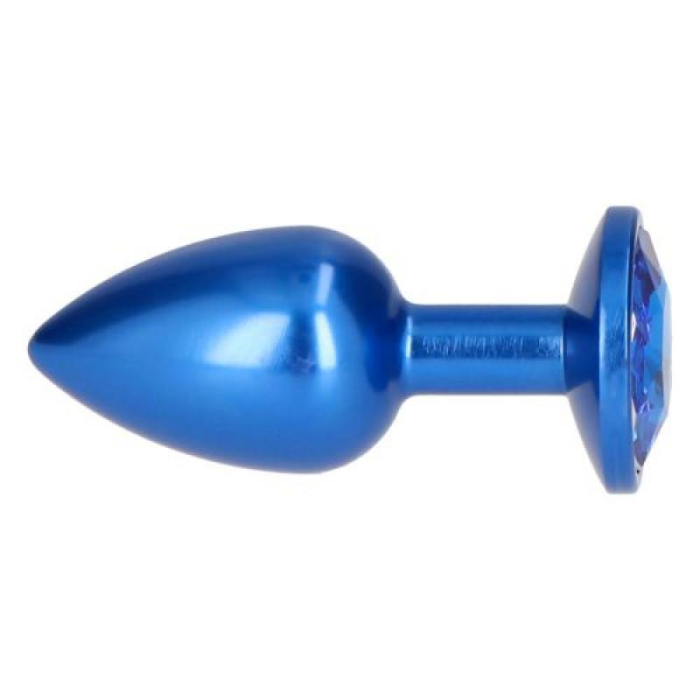 Анальна пробка з блакитним каменем Plug Pleasure Night розмір S