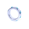 Ерекційне кільце Boss Series Metal Cock Ring with Light Blue Diamonds Medium