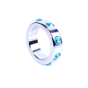 Ерекційне кільце Boss Series Metal Cock Ring with Light Blue Diamonds Medium