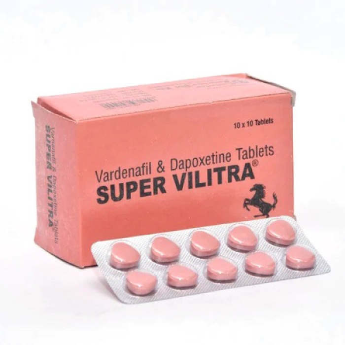 Таблетки Віагра Super Vilitra Левітра + Дапоксетин (ціна за пластину, 10 таблеток)