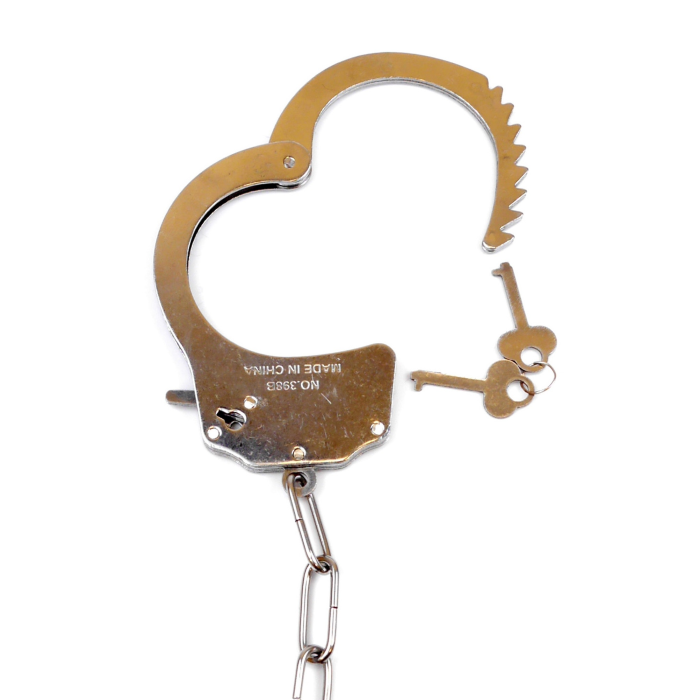 Наручники білий метал з хутром plush handcuffs