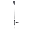 Стек DS Fetish БДСМ із плетеним стрижнем, чорний, сріблястий наконечник, 60 см