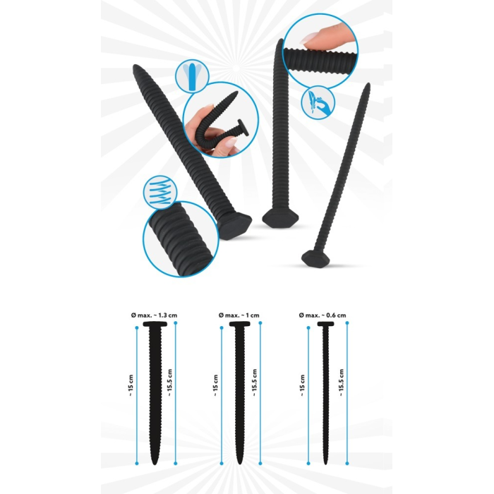 Набір стимуляторів уретри You2Toys Screw Dilator Set чорні
