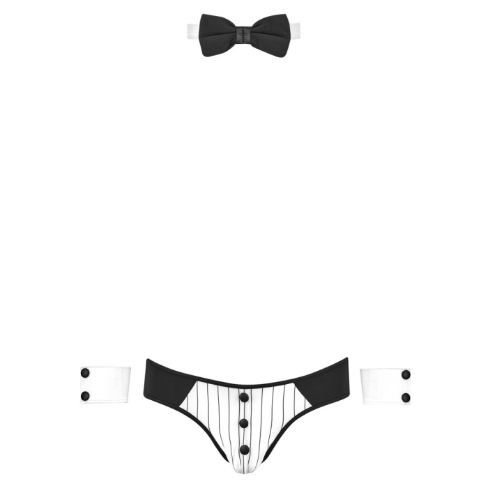 Чоловічий костюм Sven Joy Men's Jock Briefs із трьох предметів, чорно-білий, розмір M