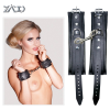 Наручники шкіряні Zado FETISH з металевими застібками, чорні