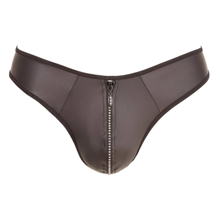 Чоловічі стрінги зі стразами по блискавці Sven Joy Ment Men's String, чорний, M