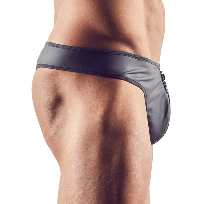 Чоловічі стрінги зі стразами по блискавці Sven Joy Ment Men's String, чорний, M