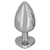 Анальная металлическая пробка You2Toys Diamond Butt Plug с красным камнем, Large
