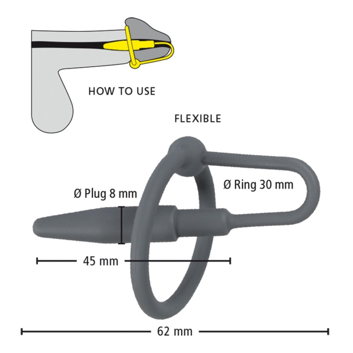 Стимулятор для уретри You2Toys P.Plug із кільцем
