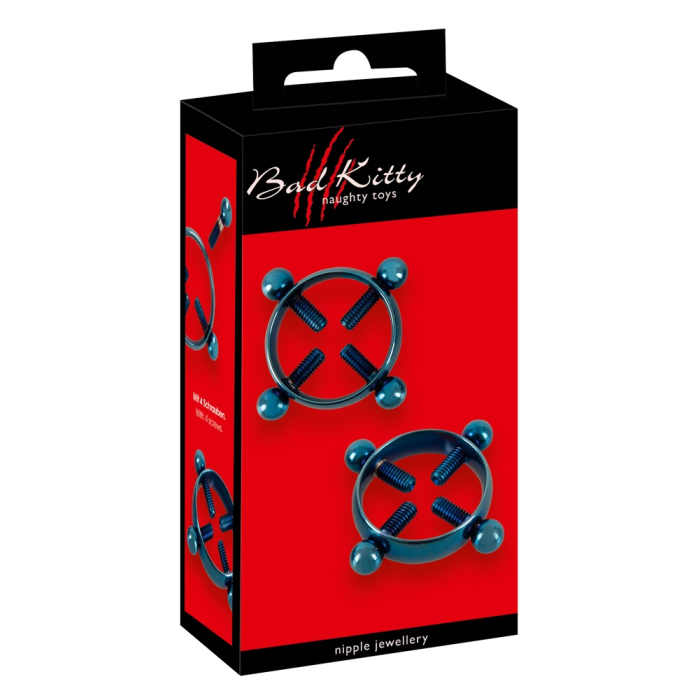 Затискачі на соски Bad Kitty Nipple Jewellery Bl